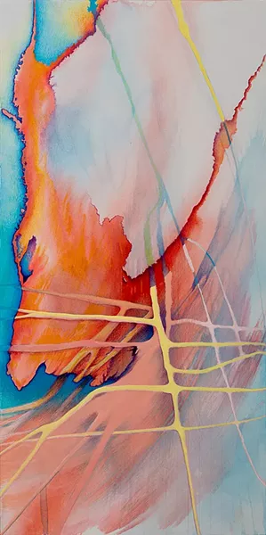 TRANSCENDENTAL LONGINGS You can tell Allebe what you think of art pieces like this one if you attend her closing reception at Ascendo in Los Osos on Oct. 3. - IMAGE COURTESY OF ADRIENNE ALLEBE