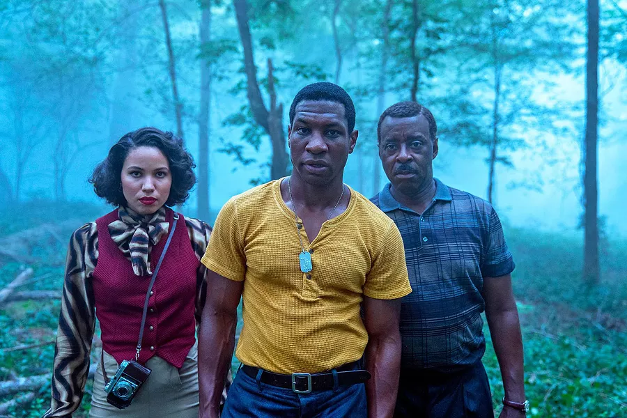 SPLATTER FEST HBO's Lovecraft Country mixes campy horror with Jim Crow-era racism to create a gleefully fun series starring (left to right) Jurnee Smollett, Jonathon Majors, and Courtney B. Vance. - PHOTO COURTESY OF MONKEYPAW PRODUCTIONS
