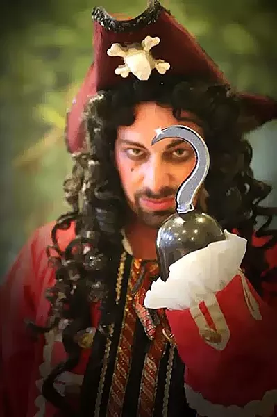 DOUBLE DUTY: Captain Hook is played by Erik Austin, who doubles as Mr. Darling and co-directs the play. - PHOTO COURTESY OF KELRIK PRODUCTIONS