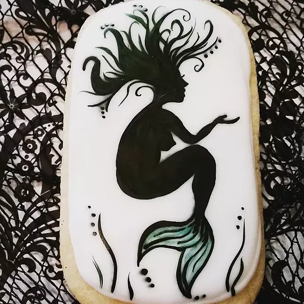 UNDER THE SEA: Creativity is awash in Lizabeth Nagel’s decorating class, where you can make your very own mermaid cookie. - PHOTO COURTESY OF THE HONEYBEE CAKERY