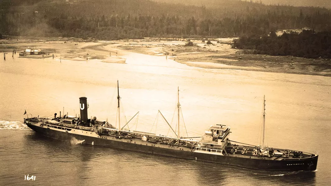 LONG HAUL : The 440-foot Montebello was launched 90 years ago. - PHOTO BY TASK FORCE