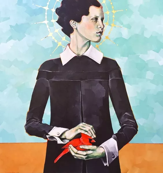CARDINAL RULE: Lena Rushing’s "Cardinal" will be one of three works shown by the artist at Johnson Gallery’s Summer Pop Up Show. - IMAGE BY LENA RUSHING