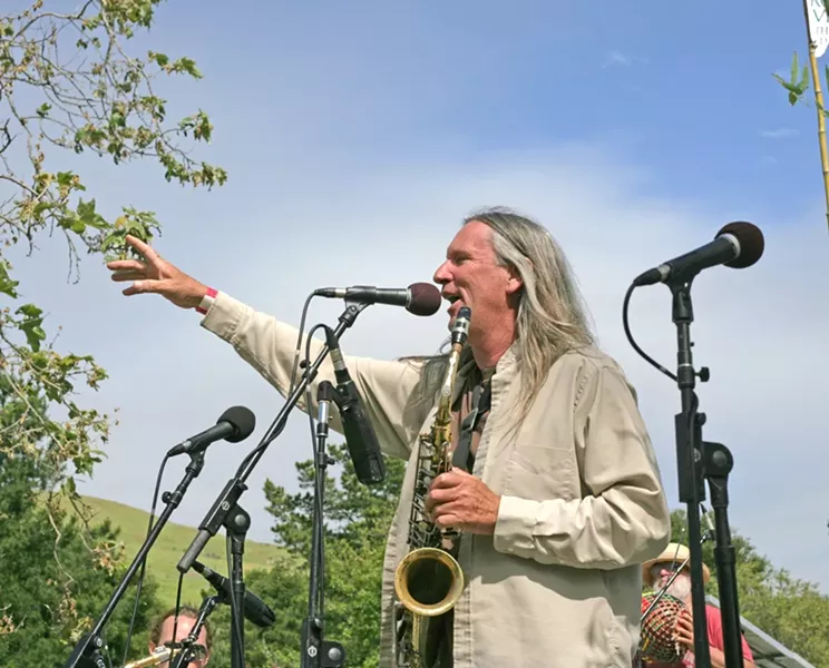 SHOUT OUT : Andrew Wise of Zongo! Allstars got the crowd pumped up at Earth Day in El Chorro Regional Park. - PHOTO BY GLEN STARKEY