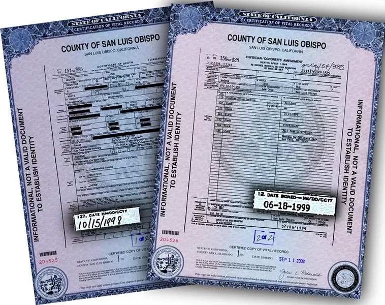 A BAD START : Even the most routine details of Andrea Hug’s case met with problems. It took eight months, an unusually long time, to have her initial death certificate finalized. It wrongly called her death an accident.