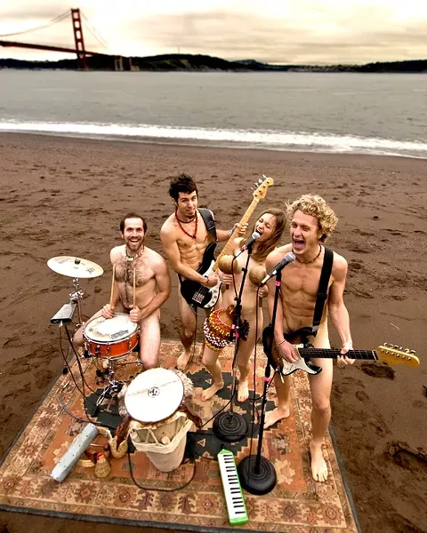 THE NAKED TRUTH! : Oakland-based quartet Antioquia will deliver their peculiar blend of experimental rock and African-inspired polyrhythms at Mr. Rick’s on Feb. 12. - PHOTO COURTESY OF ANTIOQUIA