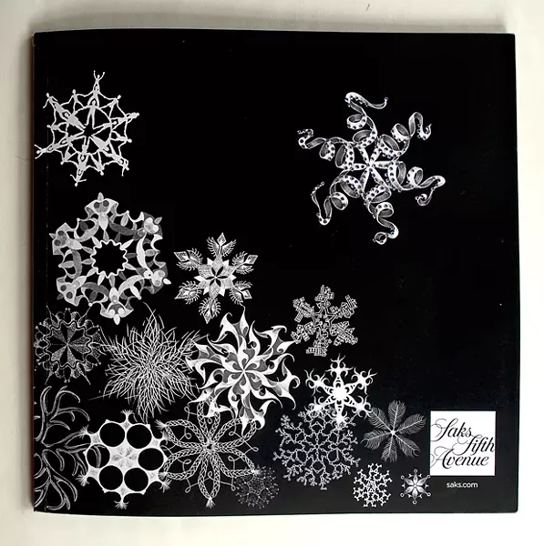 SNOWFLAKES : A Saks Fifth Avenue ad featuring snowflakes was designed by Marian Bantjes. - IMAGE BY MARIAN BANTJES
