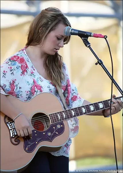 TRUTHFUL TUNES : Southern Californian Ashlee Morton works her magic at Linnaea’s in downtown SLO on Sept. 4. - PHOTO COURTESY OF ASHLEE MORTON