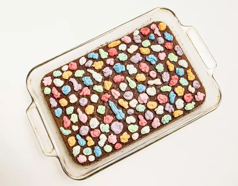 BUBBLE GUM ALLEY CAKE: The finished product. - PHOTO BY HENRY BRUINGTON