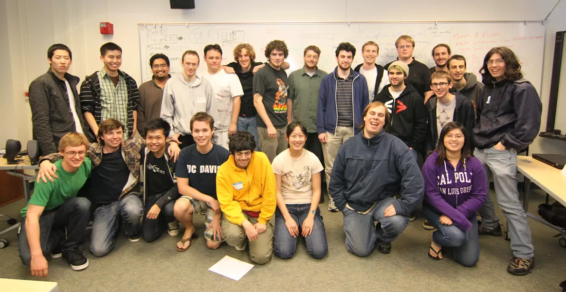 THE TEAM : Members of the Cal Poly Game Developers Club endured a 48-hour marathon of game design and development in January: the Global Game Jam. - PHOTO COURTESY OF CHRIS GIBSON