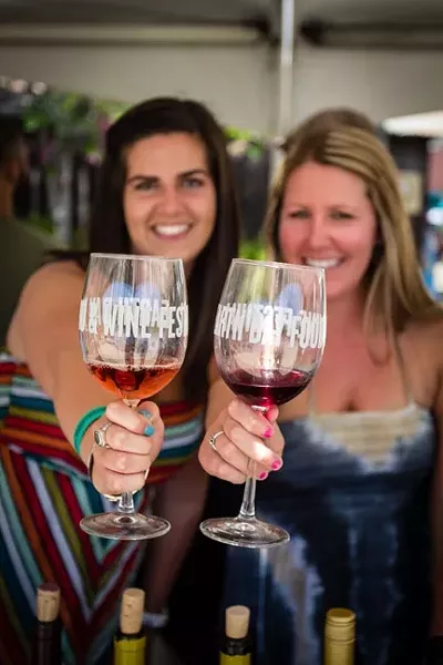 ALL SMILES: Everyone, from the participants to the guests, are all smiles at the very green Earth Day Food & Wine Festival. - PHOTO COURTESY OF THE VINEYARD TEAM