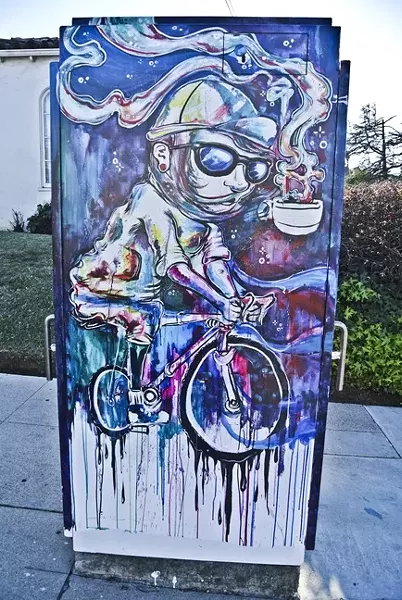 OUTSIDE THE BOX: A painted utility box near downtown San Luis Obispo could be removed based on some resident complaints. - PHOTO BY MORGAN CHADWELL