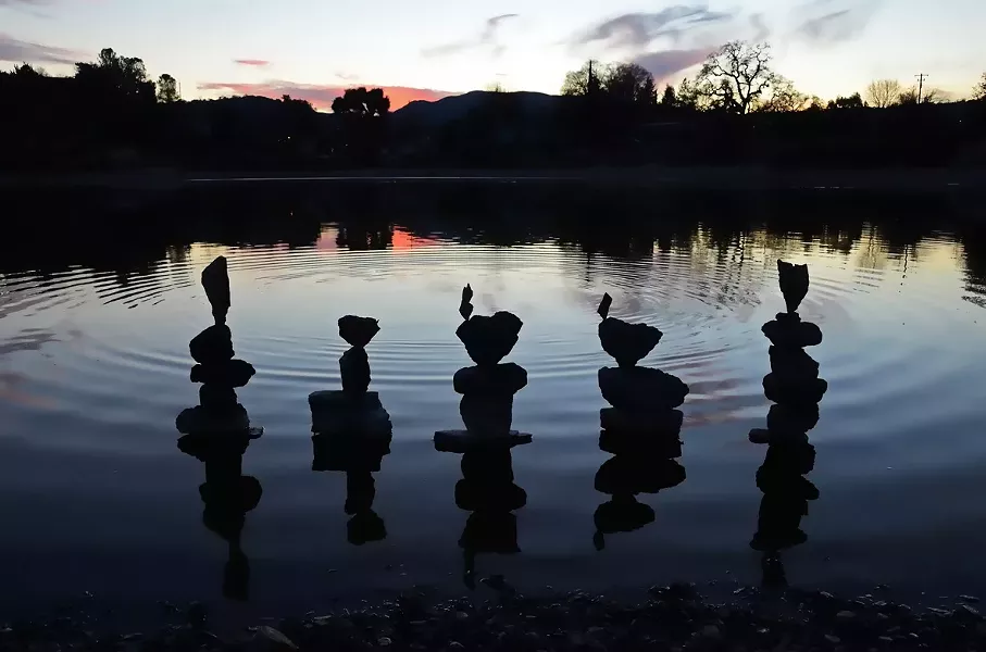 ROCKIN' AROUND: In July, we profiled Kathy Clarke—an Atascadero resident and artful balancer of rocks. - PHOTO COURTESY OF KATHY CLARKE