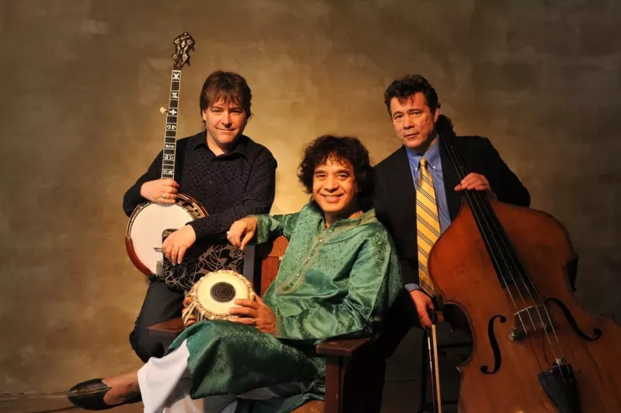 MASHUP! : Three amazing genre-bending virtuosos—Béla Fleck, Zakir Hussain, and Edgar Meyer—are joining forces on Oct. 26 in the Performing Arts Center’s Cohan Center to conjure a brand new sound mixing classical, bluegrass, and world music. - PHOTO COURTESY OF CAL POLY ARTS