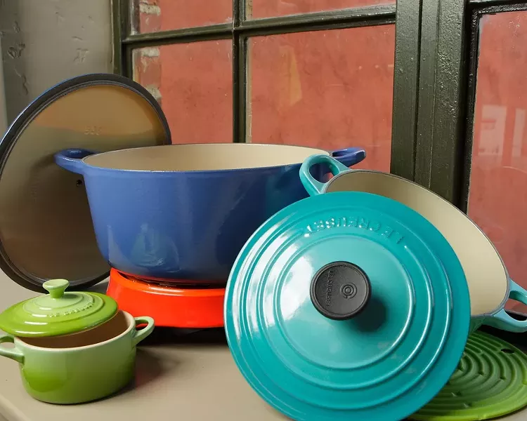 COLORS OF THE SEASON : Le Creuset cookware, available at Fordens in downtown San Luis Obispo, makes for a stylish and practical gift for the kitchen wizard in your life. And you may get to reap the culinary benefits of just such a present. - PHOTO BY STEVE E. MILLER