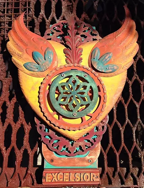RECYCLE, REUSE: Janelle Younger is obsessed with swap meets, garage sales, and antique stores. Why? Just look at her artwork, which brings rusty metal and warped wood into funky focus. - IMAGE COURTASY OF JANELLE YOUNGER