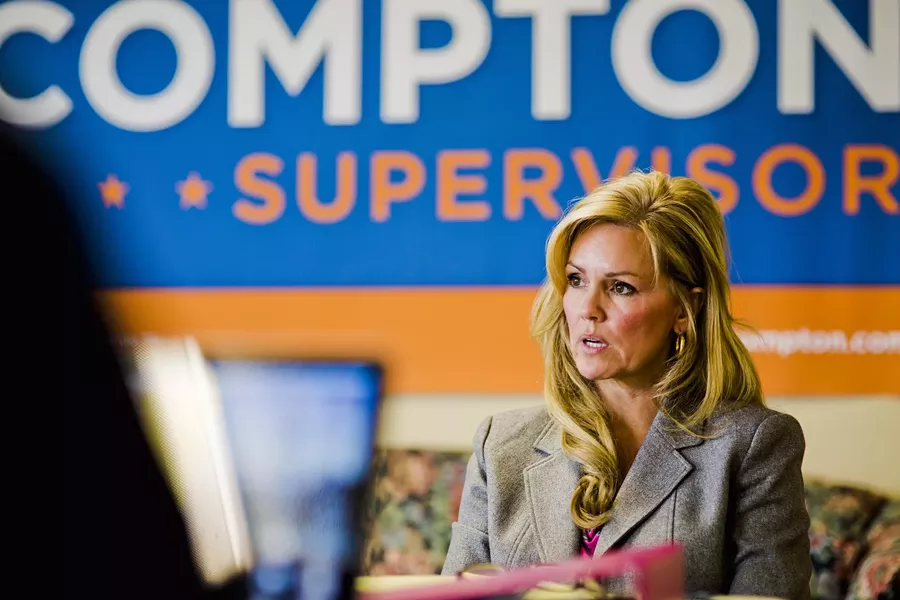 LYNN COMPTON : With the longest tenure and most money in the race, Nipomo agricultural businesswoman Lynn Compton said she wants to do whatever it takes to win the District 4 “swing seat.” - PHOTO BY HENRY BRUINGTON