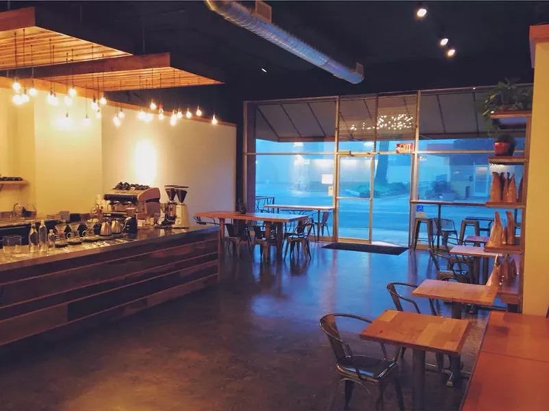 QUALITY, PRECISION, AND COMMUNITY: The owners of Spearhead Coffee furnished their café with repurposed materials and wood. According to co-owner Jeremy Sizemore, they aimed to make their café a creative space—somewhere people could gather and be inspired. - PHOTO COURTESY OF SABRINA KLOMP