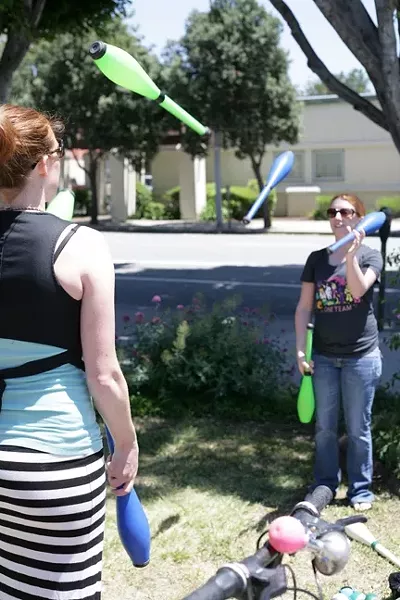 JUGGLERS!: A group of jugglers demonstrated their skills in between giving juggling lessons to anyone who wanted them. - PHOTO BY GLEN STARKEY