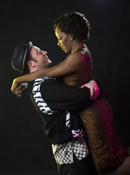 FORBIDDEN LOVE: 'Memphis: The Musical' follows the love story of Huey (left) and Felicia (right) who must overcome the prejudiced ban on interracial relationships during the 1950s. - PHOTO COURTESY OF CAL POLY ARTS