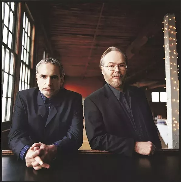 MEN IN BLACK : Donald Fagen and Walter Becker are the creative geniuses behind legendary rock act Steely Dan, which plays July 25 at the Mid-State Fair. - PHOTO COURTESY OF STEELY DAN