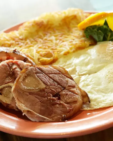 INDULGE : Try the savory, generous eggs Benedict or the lower-cal Port San Luis Bene dish for a real breakfast treat at the Quarterdeck. - PHOTO BY STEVE E. MILLER