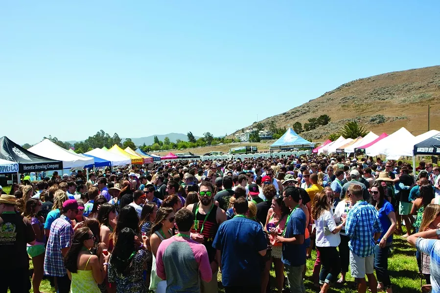 BEER GARDEN : The California Festival of Beers gathered more than 50 breweries to the Madonna Meadows May 24 to 25 to raise money for Hospice SLO. - PHOTO BY STEVE E. MILLER
