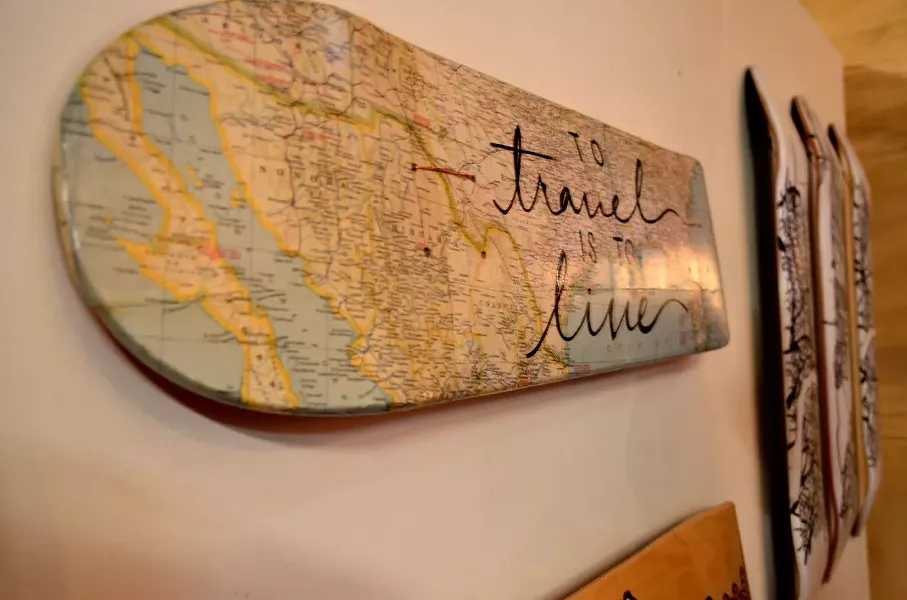 ON BOARD: The Spring Art Spectacular also showcased the stunning work of skateboard artist Paige Poppe. - PHOTO BY JESSICA PEÑA