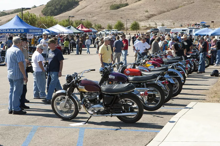 JOIN YOUR FRIENDS: You like to talk motorcycles? So do these guys who attended last year’s bike show! - PHOTO BY STEVE E. MILLER