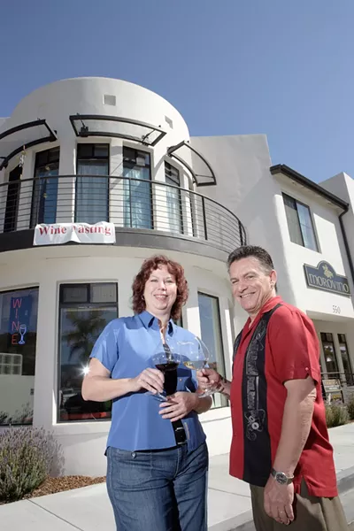 CHEERS! : Andrea and David Bradford welcome wine lovers to their new tasting room in beautiful Avila Beach - PHOTO BY STEVE E. MILLER