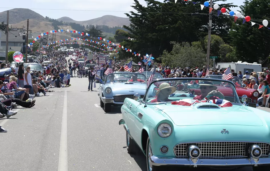 WHAT YEAR IS IT? : The Cayucos 4th of July Parade is like stepping back in time. - PHOTO BY GLEN STARKEY