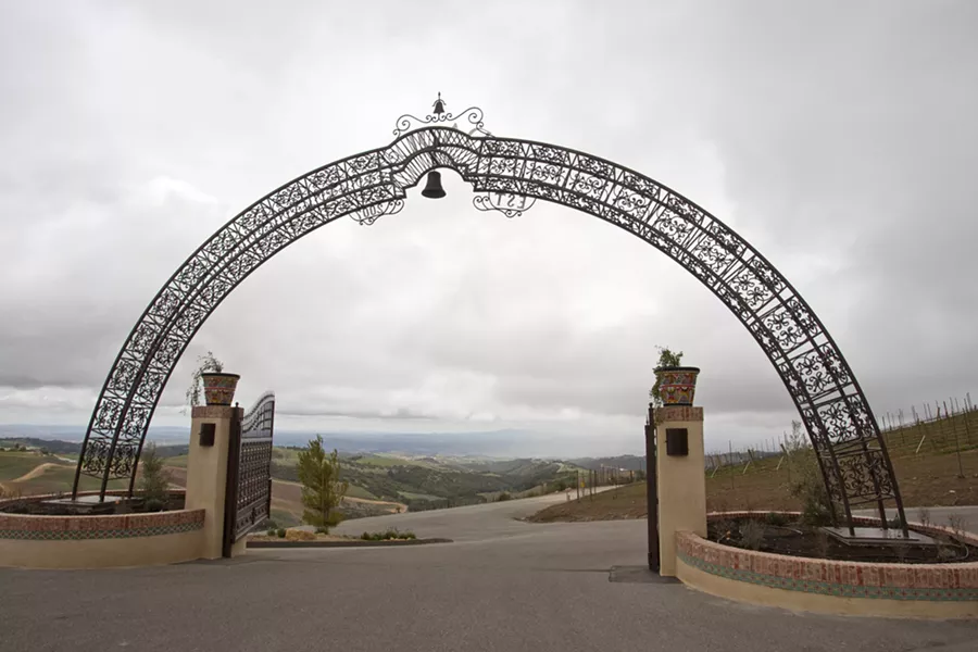 DRAMATIC VIEW : Almost the entire Paso Robles valley can be seen from the top of the mountain where the tasting room sits. - PHOTO BY STEVE E. MILLER