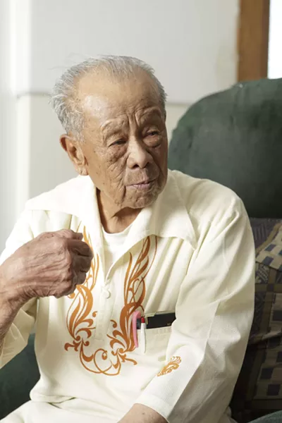 THE ‘GODFATHER’ : Isidro ‘Sonny’ Javier, known to his friends as ‘The Godfather,’ is the last known surviving Filipino veteran of World War II in SLO County. - PHOTO BY STEVE E. MILLER