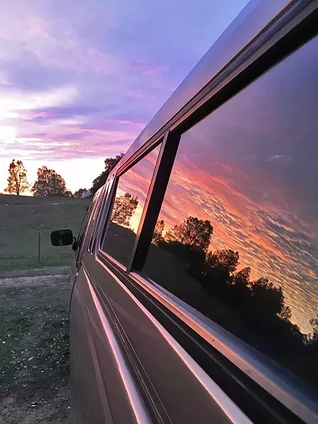 CALM BEFORE THE STORM: We were treated to a beautiful sunset before bed and a pouring 3 a.m. rainstorm. - PHOTO BY GLEN STARKEY