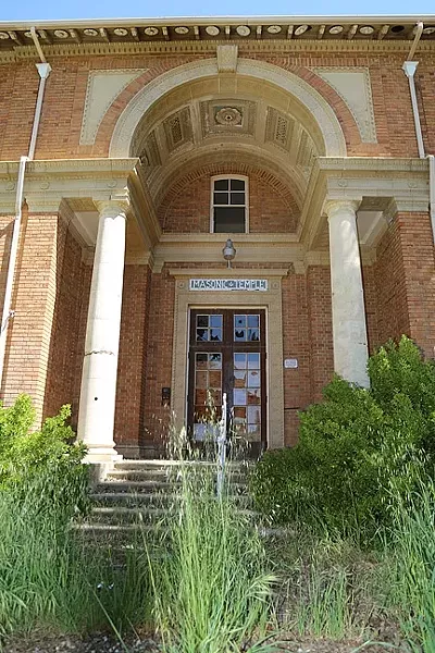 FOR SALE: The historic Atascadero Printery will go up for a tax auction on May 14 with a minimum bid of $244,000. Local nonprofit the Atascadero Printery Foundation is hoping to gain control of the property and raise money to renovate it into a theater and community space. - PHOTO BY DYLAN HONEA-BAUMANN
