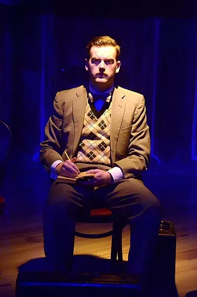 AN AMERICAN IN BERLIN : Seeking inspiration for his next novel, American writer Cliff Bradshaw (Mike Fiore) heads to Berlin, Germany, where he happens upon the Kit Kat Club and the charming but dramatic Sally Bowles. - PHOTO COURTESY OF JAMIE FOSTER PHOTOGRAPHY