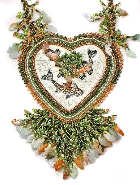 ‘ENDLESS POSSIBILITIES’: Beadwork by local artist and Grover Beach store owner Kandra Norsigian is featured nationally in exhibits. Norsigian opened Yarn and Beads on W. Grand Avenue Jan. 12, where she and her manager Julia Powers offer an eclectic selection of yarn and beads from a variety of sources. Yarn and Beads will also offer classes and have “open knitting” sessions. - PHOTO COURTESY OF KANDRA NORSIGIAN