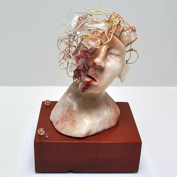 TRANSITION: n 2011’s “Marbleous Mamalith,” RawfeyL created a face in transition. - PHOTO COURTESY OF RAWFEYL GENE BURGE