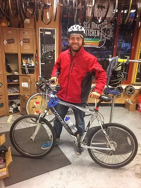 NEW RIDE : Sean Ciders is a bike recipient of Bike SLO County’s RideWell program, which provides free bikes to people in need. - PHOTO COURTESY OF BIKE SLO COUNTY