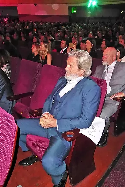 THE DUDE ABIDES: Jeff Bridges listens to his friend Josh Brolin talk about his incredible career. - PHOTO BY GLEN STARKEY
