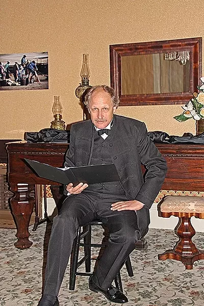 DO YOU BELIVE IN GHOSTS?: James Papp, president of the Friends of the Jack House, read ghost stories as Augustus Hare, who in Victorian England traveled to stately homes, took down direct recountings of hauntings, and performed them for audiences. - PHOTO COURTESY OF EVA ULZ