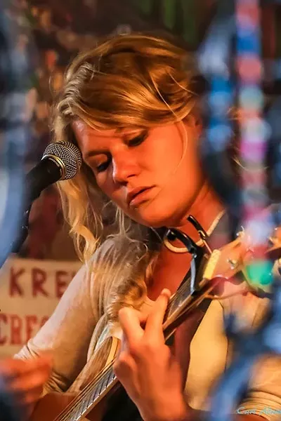 STRAWBERRY BLONDE: Noach Tangeras plays May 28 during the two-day Arroyo Grande Strawberry Festival, a huge and totally free street festival. - PHOTO BY CARL ADAMS
