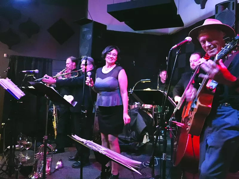 THE LAST HURRAH Swinging dance act The Viper Six has two more gigs together before longtime vocalist Emy Bruzzo relocates to New York: the Avila Bay Athletic Club on June 30, and D'Anbino Cellars on July 1. - PHOTO COURTESY OF SNAP JACKSON