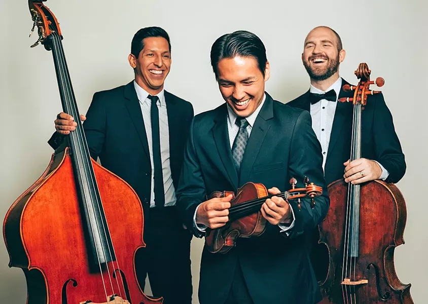 CLASSY POP Simply Three plays the Clark Center on July 21, as part of Festival Mozaic, which runs July 19 through 30. - PHOTO COURTESY OF SIMPLY THREE