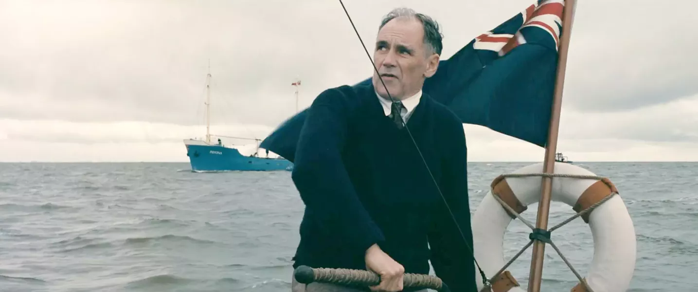 SEA Mr. Dawson (Mark Rylance) is one of many civilians who sailed into danger to rescue stranded soldiers who were surrounded by the German army. - PHOTO COURTESY OF WARNER BROS. PICTURES
