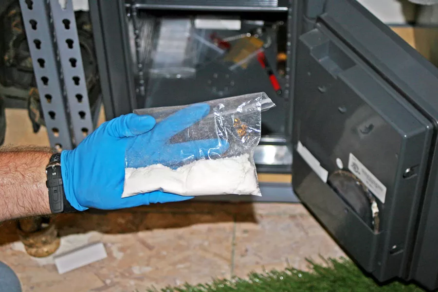 BUSTED The drug trafficking operation was broken up after a nine-month investigation that included investigators from the SLO County Sheriff's Office, Department of Homeland Security, and DEA. - PHOTO COURTESY OF SLO COUNTY SHERIFF'S OFFICE