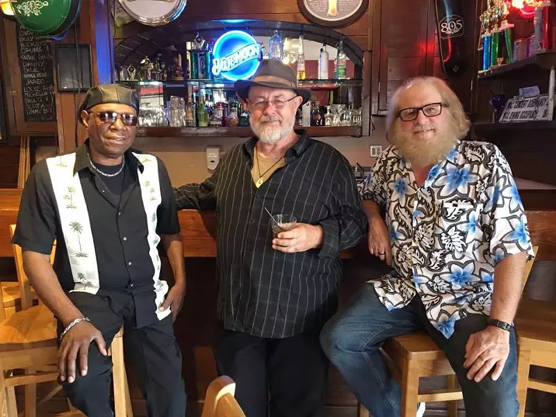 LUCKY 8 (Left to right) Original Blues Master Jam members Rick Pittman, Craig Louis Dingman, and Gary Steinmann play the eighth anniversary Blues Masters Blowout on Aug. 30, at Mongo's. - PHOTO COURTESY OF BLUES MASTERS JAM