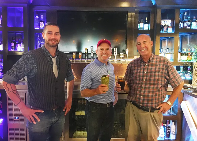 DREAM TEAM The Paso Robles Casino strives to create new nightlife in the city with an eclectic cocktail list and late night hours. Pictured left to right, Tony Bennett, Don Ezzell, and Rob Ezzell. - PHOTO BY KAREN GARCIA
