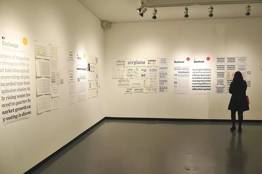 READ THE ROOM Swiss typeface designer Nina Stössinger's work is currently on view at Cal Poly's University Art Gallery. - PHOTO COURTESY OF NINA STÖSSINGER