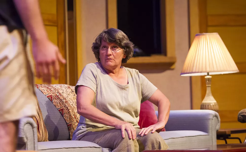 GRANDMA KNOWS BEST Vera (Erma Stauffer, pictured) suspects something is going on when her grandson, Leo, shows up at her doorstep late one night in 4,000 Miles. - PHOTO BY JAYSON MELLOM