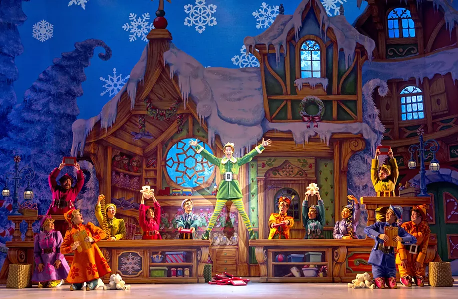 HEY BUDDY! Elf: The Musical, about Buddy, the human raised as an elf, comes to the PAC on Nov. 29. - PHOTO COURTESY OF JOAN MARCUS